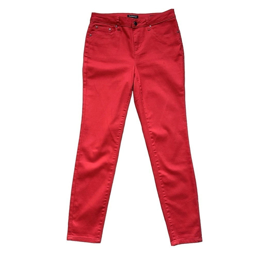 Needle & Cloth Red Mid Rise Skinny Jeans Jeggings Lightweight Stretch - Size 8